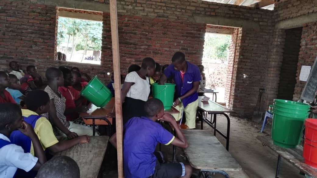 thale primary living school club fixing taps washing buckets